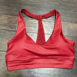 Elegant Red Sports Bra